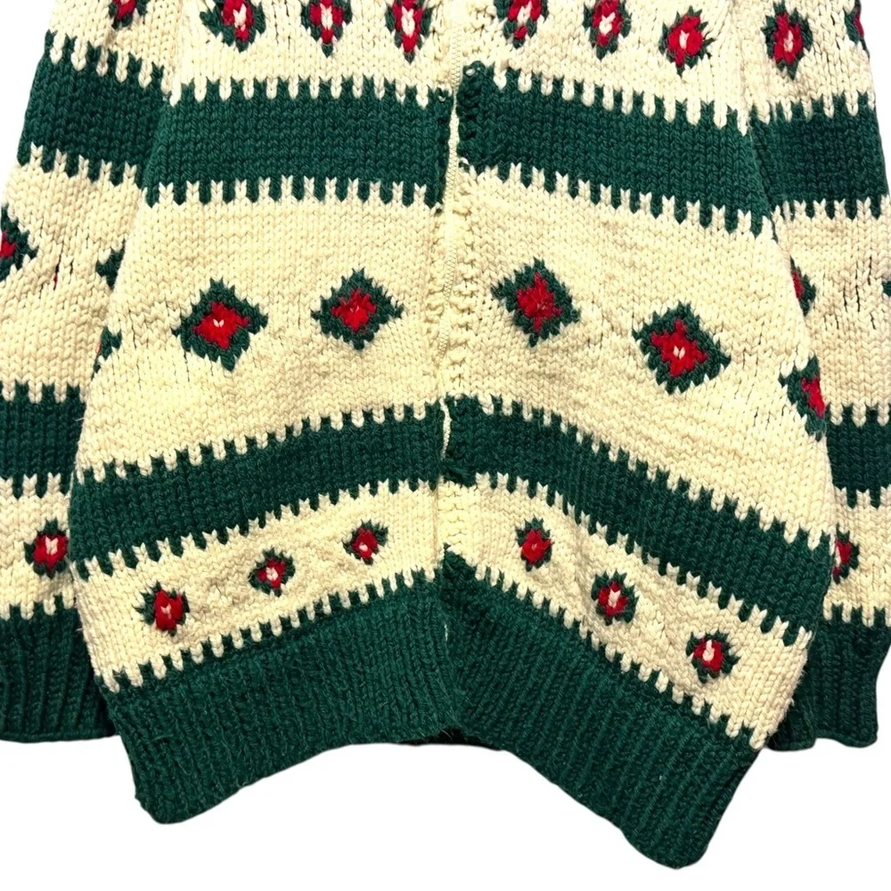 🧶 Vintage Hand Knit Pattern Cardigan size XL - Picture 3 of 4